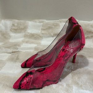 Pink snake print Vince Camuto heels